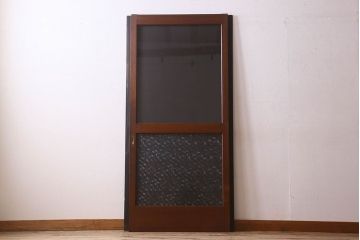 昭和レトロ　クリアガラス　懐かしさ漂うシンプルなガラス戸(引き戸)