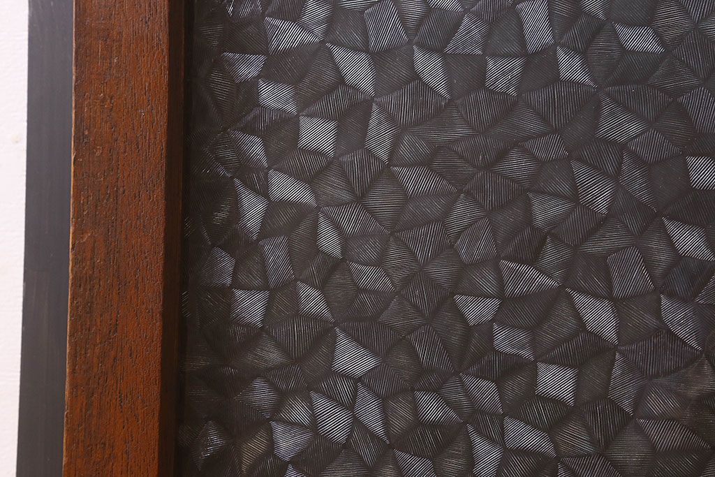 昭和レトロ　クリアガラス　懐かしさ漂うシンプルなガラス戸(引き戸)