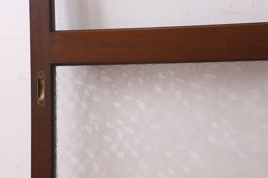 昭和レトロ　クリアガラス　懐かしさ漂うシンプルなガラス戸(引き戸)