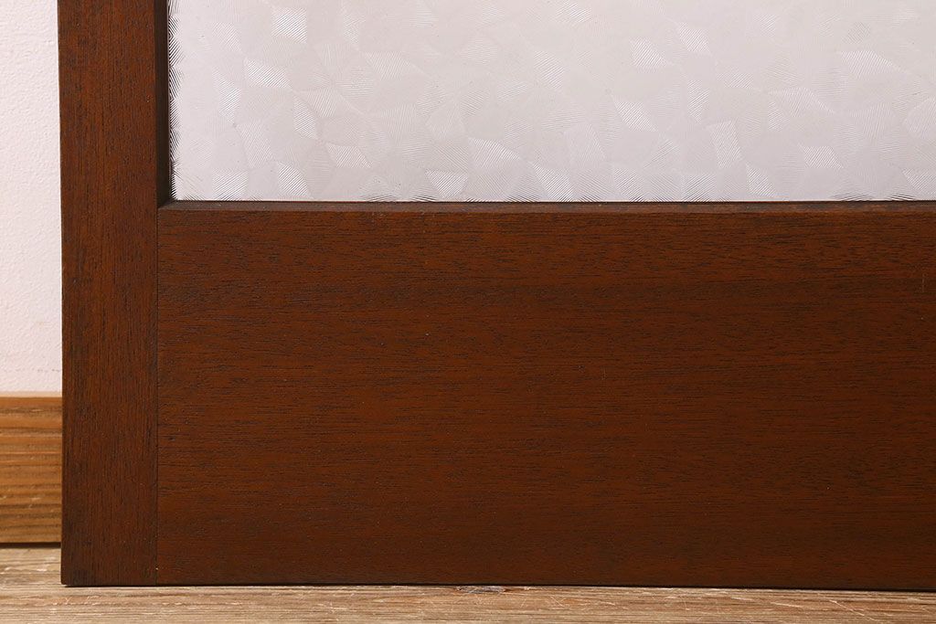 昭和レトロ　クリアガラス　懐かしさ漂うシンプルなガラス戸(引き戸)