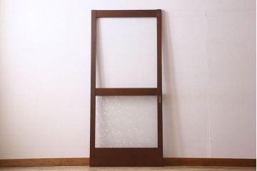 昭和レトロ　クリアガラス　懐かしさ漂うシンプルなガラス戸(引き戸)