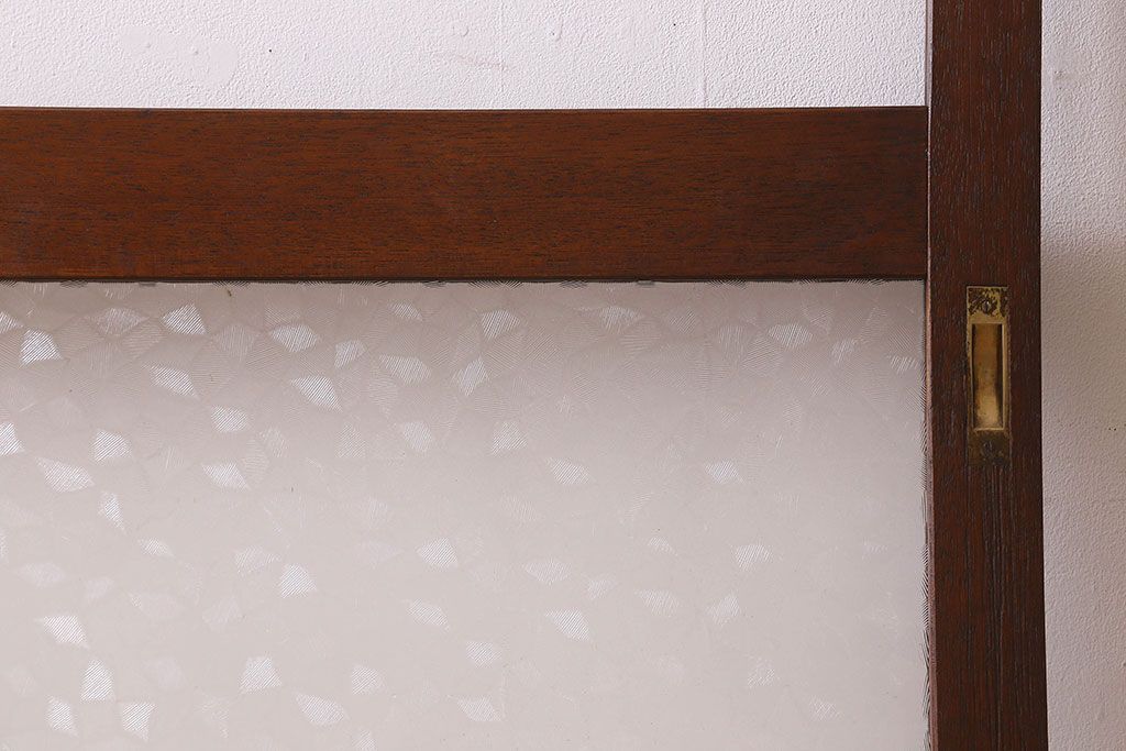 昭和レトロ　クリアガラス　懐かしさ漂うシンプルなガラス戸(引き戸)