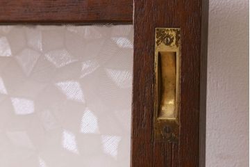 昭和レトロ　クリアガラス　懐かしさ漂うシンプルなガラス戸(引き戸)