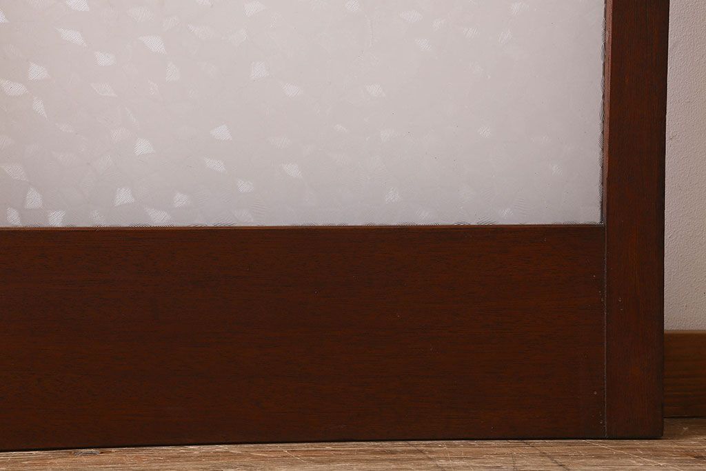 昭和レトロ　クリアガラス　懐かしさ漂うシンプルなガラス戸(引き戸)