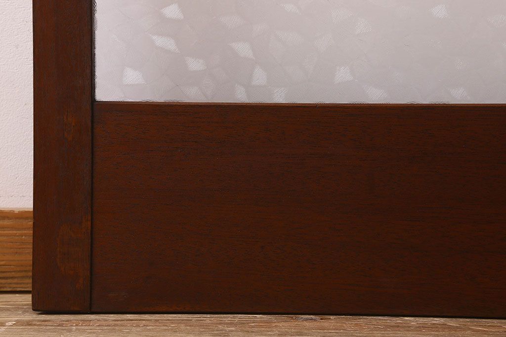 昭和レトロ　クリアガラス　懐かしさ漂うシンプルなガラス戸(引き戸)