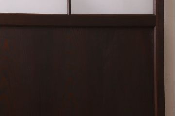 和製アンティーク　クリアガラスの文字が印象的!すりガラスとダイヤガラス入りガラス戸(引き戸)