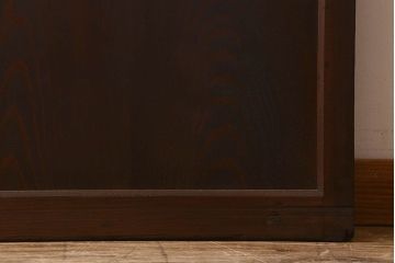 和製アンティーク　クリアガラスの文字が印象的!すりガラスとダイヤガラス入りガラス戸(引き戸)