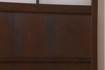 和製アンティーク　クリアガラスの文字が印象的!すりガラスとダイヤガラス入りガラス戸(引き戸)