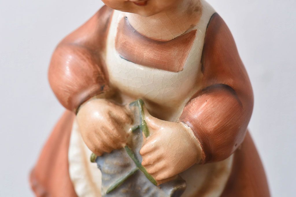 アンティーク雑貨　ビンテージ　日本製　ceramics japan ucagco　少女人形(フィギュリン、置物)