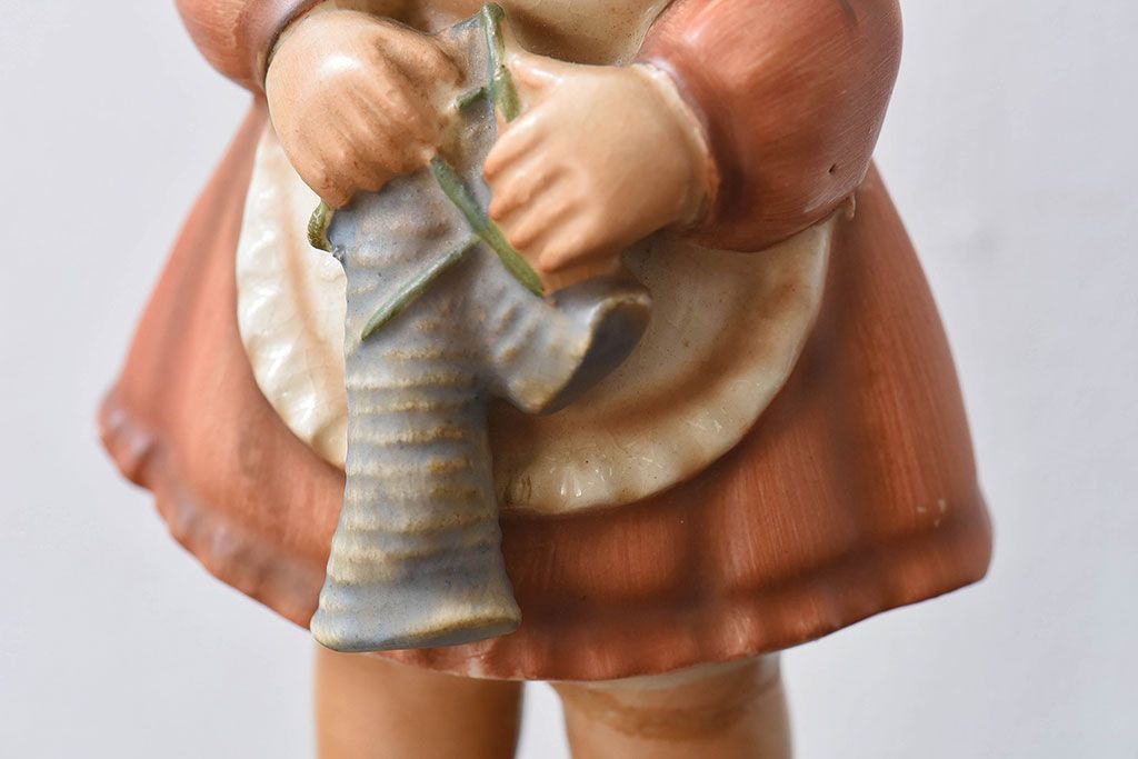 アンティーク雑貨　ビンテージ　日本製　ceramics japan ucagco　少女人形(フィギュリン、置物)