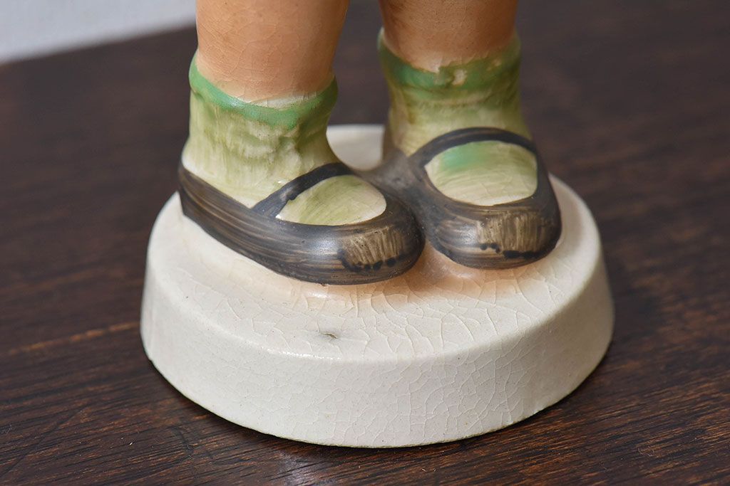 アンティーク雑貨　ビンテージ　日本製　ceramics japan ucagco　少女人形(フィギュリン、置物)