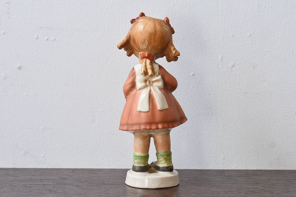 アンティーク雑貨　ビンテージ　日本製　ceramics japan ucagco　少女人形(フィギュリン、置物)