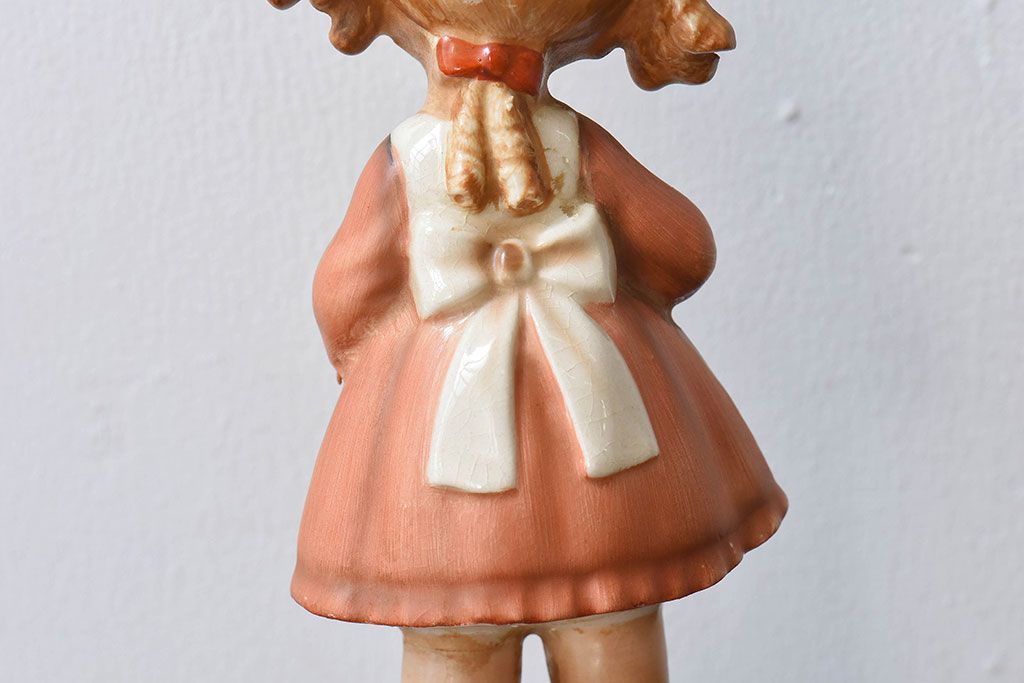 アンティーク雑貨　ビンテージ　日本製　ceramics japan ucagco　少女人形(フィギュリン、置物)