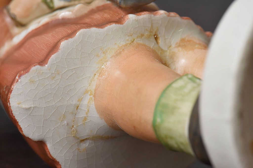 アンティーク雑貨　ビンテージ　日本製　ceramics japan ucagco　少女人形(フィギュリン、置物)