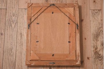 アンティーク雑貨　昭和期　壁掛用チェーン付き!上品なデザインのビンテージフォトフレーム(額縁)
