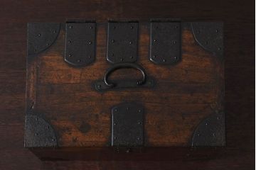 アンティーク雑貨　和製アンティーク　古い質感が味のある硯箱(小引き出し、小箱、小物入れ、木箱)