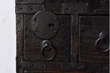 アンティーク雑貨　和製アンティーク　古い質感が味のある硯箱(小引き出し、小箱、小物入れ、木箱)