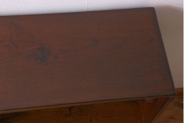 アンティーク家具　【展示品】和製アンティーク　明治〜大正期　木目が美しい総欅材の茶棚(収納棚、食器棚、飾り棚)