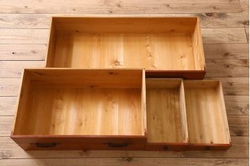 アンティーク家具　和製アンティーク　台輪付き!観音開き時代箪笥ローボード(ローチェスト、引き出し、衣装箪笥、テレビ台)