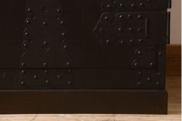 アンティーク家具　和製アンティーク　台輪付き!観音開き時代箪笥ローボード(ローチェスト、引き出し、衣装箪笥、テレビ台)