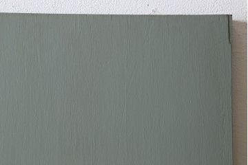 ペイント建具　銀モールガラス入りのレトロなドア(扉)