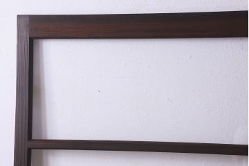 和製アンティーク　ダイヤガラス入り!深みのある木の色合いが素敵なガラス戸(引き戸)