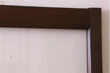 和製アンティーク　ダイヤガラス入り!深みのある木の色合いが素敵なガラス戸(引き戸)