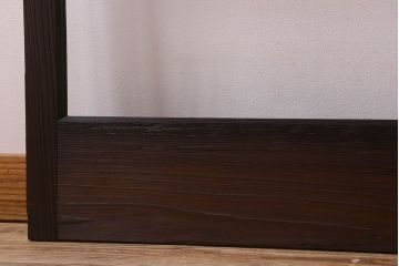 和製アンティーク　ダイヤガラス入り!深みのある木の色合いが素敵なガラス戸(引き戸)