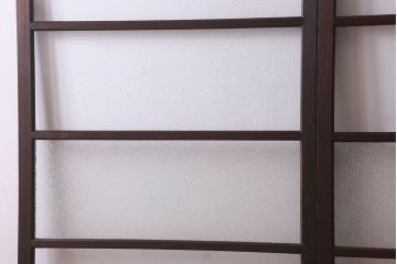 和製アンティーク　ダイヤガラス入り!深みのある木の色合いが素敵なガラス戸(引き戸)