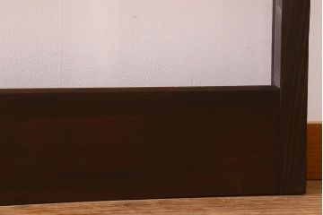 和製アンティーク　ダイヤガラス入り!深みのある木の色合いが素敵なガラス戸(引き戸)