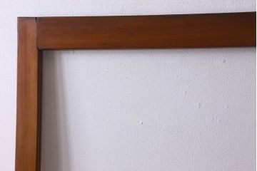 昭和レトロ　クリアガラス　チェッカーガラス使用!温かみのある雰囲気のヒノキ材のガラス戸(窓、引き戸)2枚セット