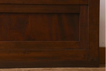 和製アンティーク　クリアガラス　ヒノキ材　欅材　上質なつくりのガラス戸(引き戸)