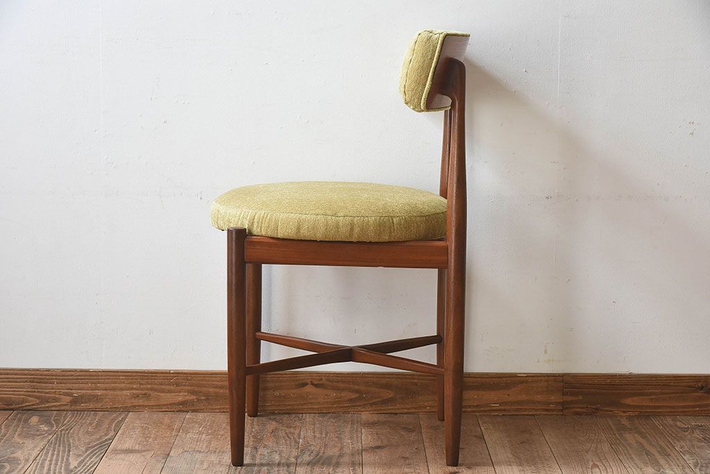 北欧家具　G-PLAN(ジープラン)　Fresco(フレスコ)　明るい色合いが素敵なビンテージサーキュラーチェア(ダイニングチェア、椅子)(2)