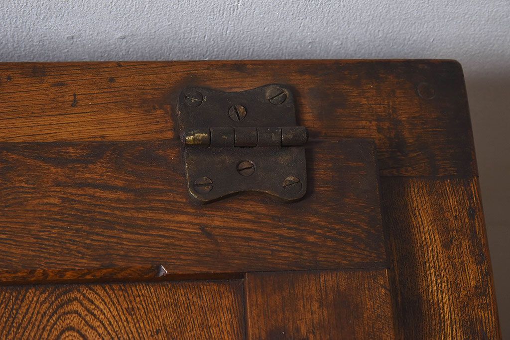 アンティーク雑貨　和製アンティーク　小振りな木製冷蔵庫(収納箱)