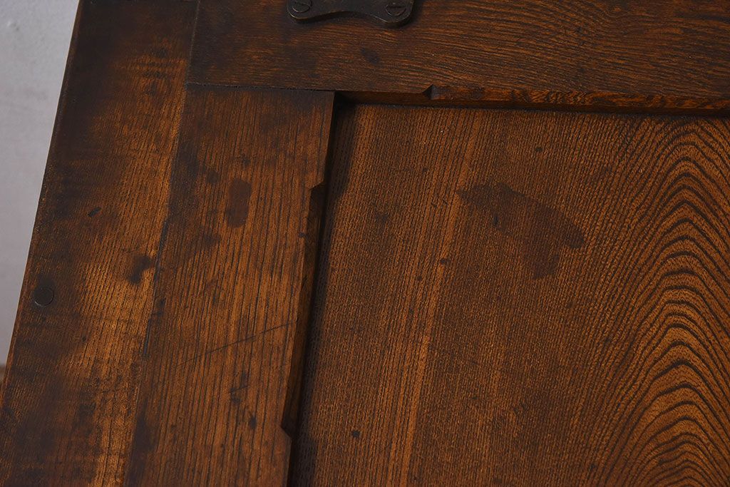 アンティーク雑貨　和製アンティーク　小振りな木製冷蔵庫(収納箱)