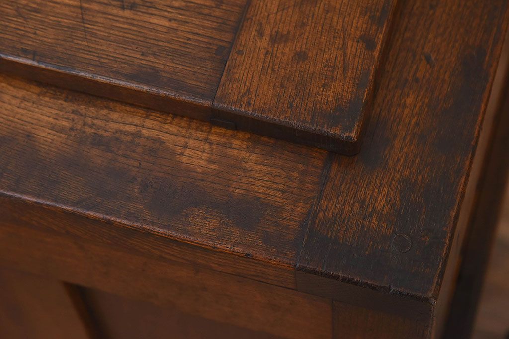 アンティーク雑貨　和製アンティーク　小振りな木製冷蔵庫(収納箱)