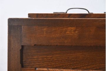 アンティーク雑貨　和製アンティーク　小振りな木製冷蔵庫(収納箱)