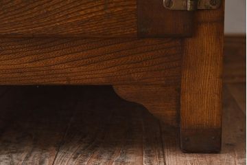 アンティーク雑貨　和製アンティーク　小振りな木製冷蔵庫(収納箱)