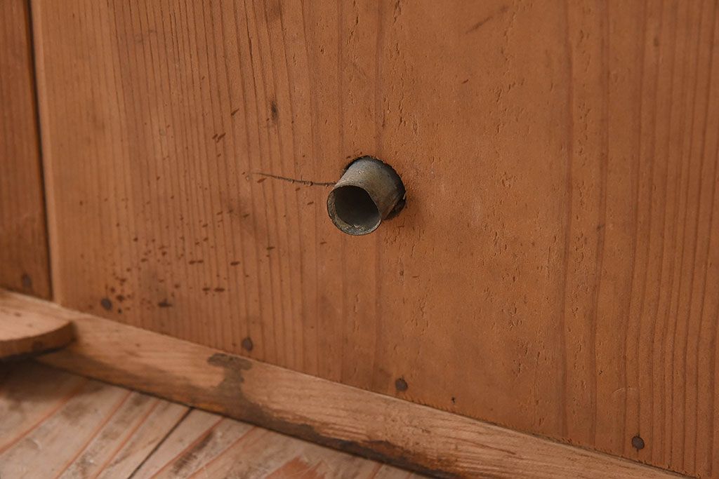 アンティーク雑貨　和製アンティーク　小振りな木製冷蔵庫(収納箱)