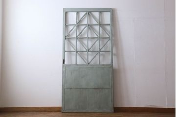 ペイント家具　シャビーな雰囲気が魅力的なペイント引き戸(ガラス戸、仕切り戸)
