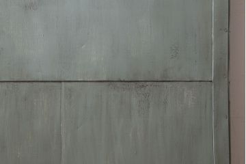 ペイント家具　シャビーな雰囲気が魅力的なペイント引き戸(ガラス戸、仕切り戸)