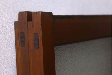 昭和レトロ　ダイヤガラス・モールガラス　2種のガラスがおしゃれなガラス戸(引き戸、窓)2枚組