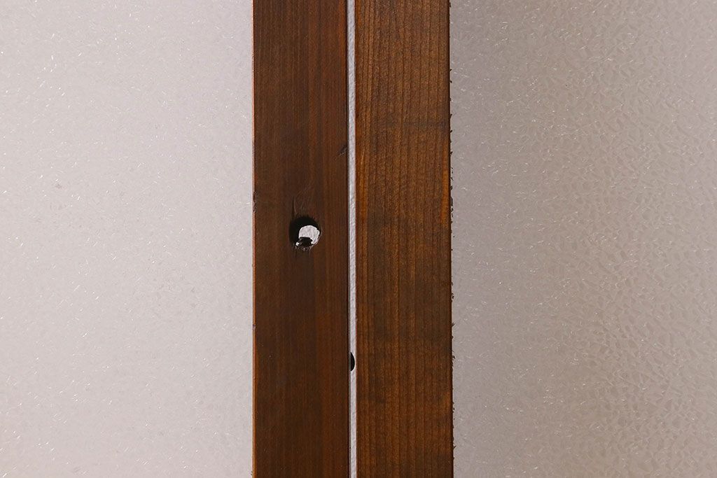 昭和レトロ　ダイヤガラス・モールガラス　2種のガラスがおしゃれなガラス戸(引き戸、窓)2枚組