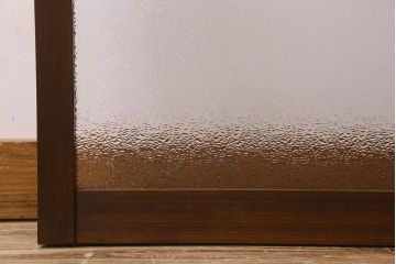 昭和レトロ　ダイヤガラス・モールガラス　2種のガラスがおしゃれなガラス戸(引き戸、窓)2枚組