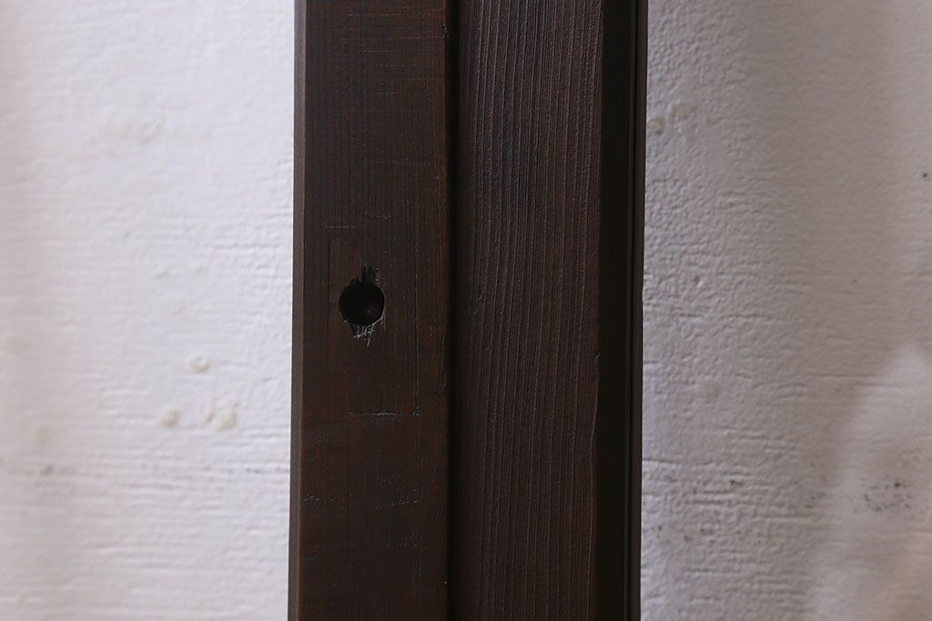 和製アンティーク　ダイヤガラス・クリアガラス使用　上品でおしゃれなガラス戸(窓、引き戸)4枚組