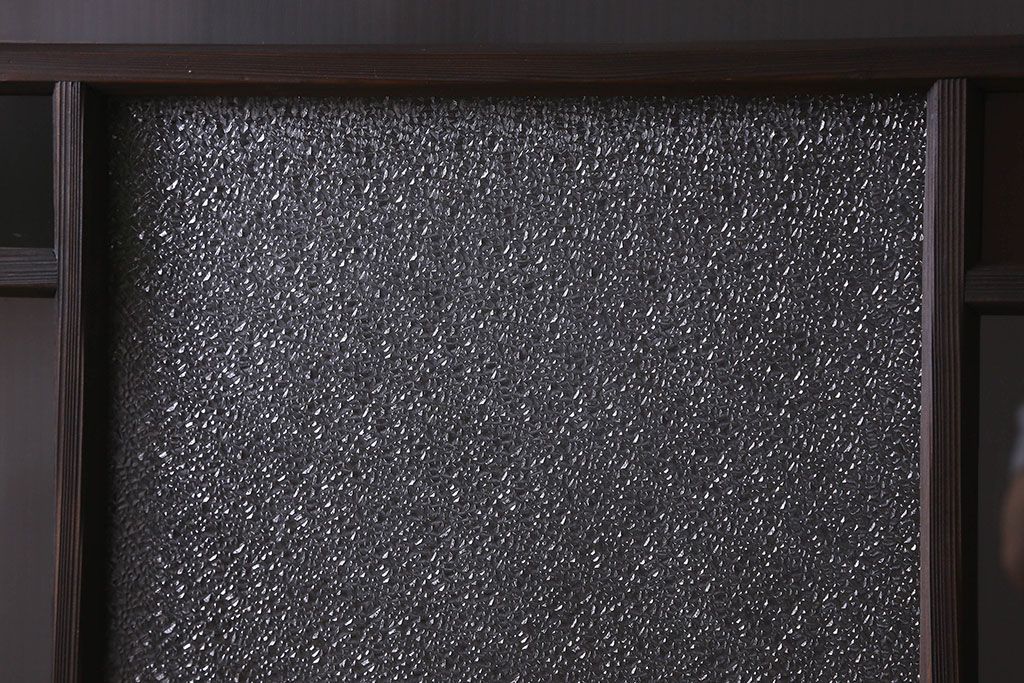 和製アンティーク　大正ロマン!クリアガラス　ダイヤガラスと色ガラスがお洒落なガラス戸(窓、引き戸)