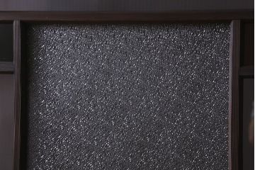 和製アンティーク　大正ロマン!クリアガラス　ダイヤガラスと色ガラスがお洒落なガラス戸(窓、引き戸)