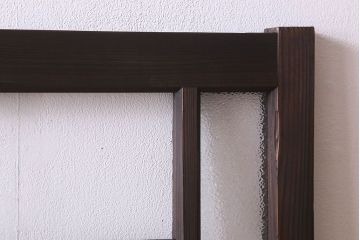 和製アンティーク　大正ロマン!クリアガラス　ダイヤガラスと色ガラスがお洒落なガラス戸(窓、引き戸)