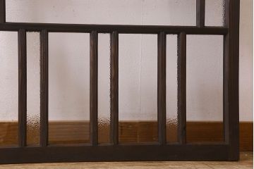 和製アンティーク　大正ロマン!クリアガラス　ダイヤガラスと色ガラスがお洒落なガラス戸(窓、引き戸)