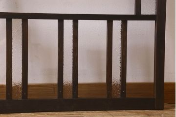 和製アンティーク　大正ロマン!クリアガラス　ダイヤガラスと色ガラスがお洒落なガラス戸(窓、引き戸)